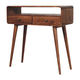 Solid Wood Curved Console Table