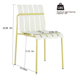 4 Piece Set Of Modern Color Block Designed Single Chairs With Long Table