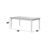 Varian - 78" Dining Table - Mirrored & Antique Platinum