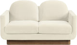 Diviento - Velvet Performance Fabric Upholstered Loveseat