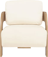 Cedra - Velvet Performance Fabric Upholstered Accent Chair - Natural Frame