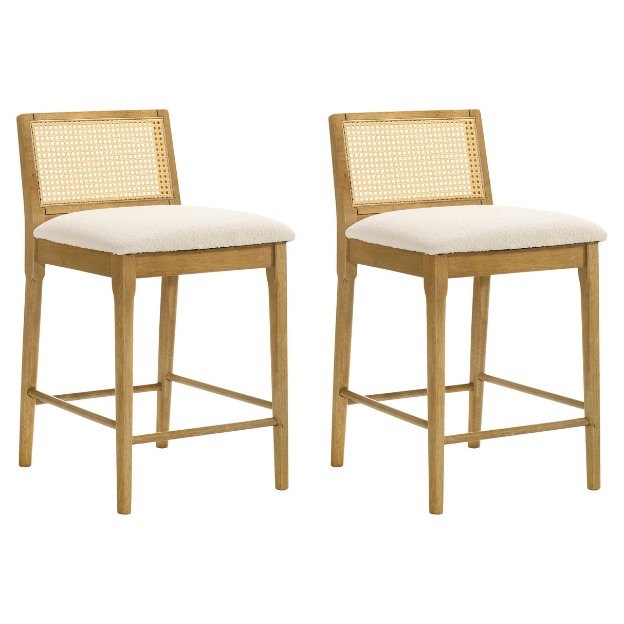Tobias - Coastal Modern Wood Counter Height Kitchen Bar Stool