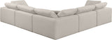 Comfy - 5 Piece Linen Modular Corner Sectional