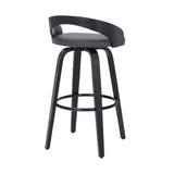Sonia - 26" Counter Height Swivel Bar Stool - Black Wood