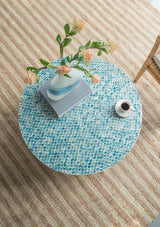 Unique Capiz Coffee Table & Pedestal Base