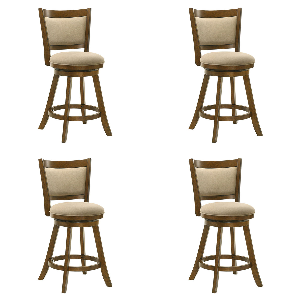Aiden - Modern Farmhouse Swivel Wood Counter Height Kitchen Bar Stool