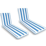 2 Pieces Set Outdoor Lounge Chair Cushion Replacement Patio Furniture Seat