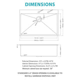 Drop-In Stainless Steel Kitchen Sink With Pull-Out Faucet And Soap Dispenser