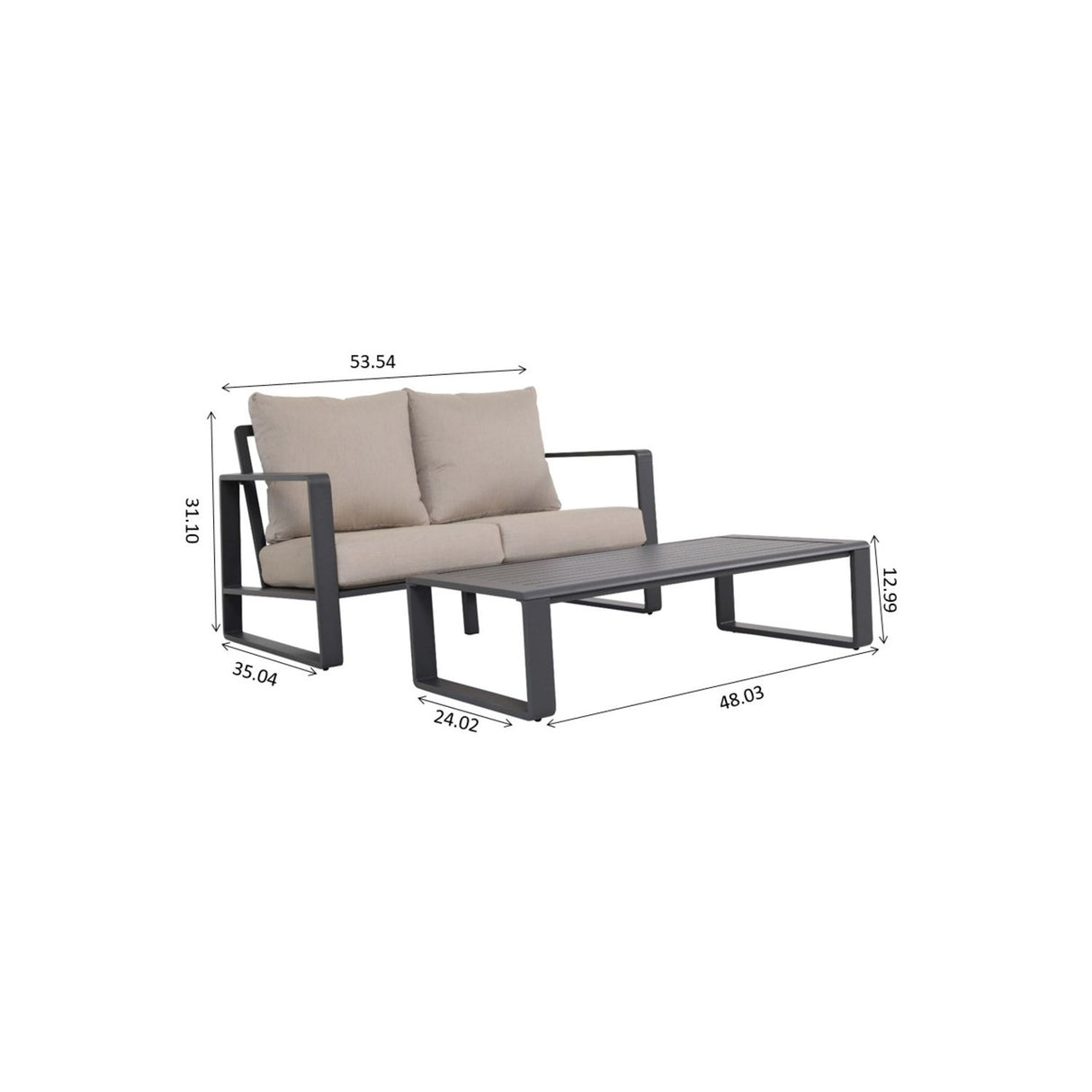 Sofa With Rectangular Coffee Table