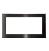 GE JX827BMTS 27 Inch Built-In Trim Kit Fingerprint Resistant Black Stainless front view
