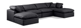 Indulge - Faux Leather 6 Piece Modular Double Chaise Sectional
