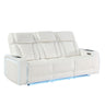 Electra - Power Reclining Sofa With Power Headrests, Drop Down Table, Reading Light, Massage, LED Lighting And USB Control
