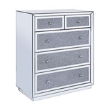 Noralie - Console Cabinet - Faux Diamonds & Mirrored