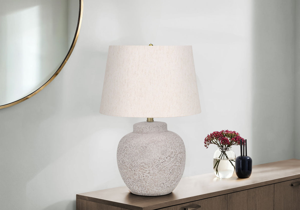 Lighting, Table Lamp, Concrete, Modern - Cream