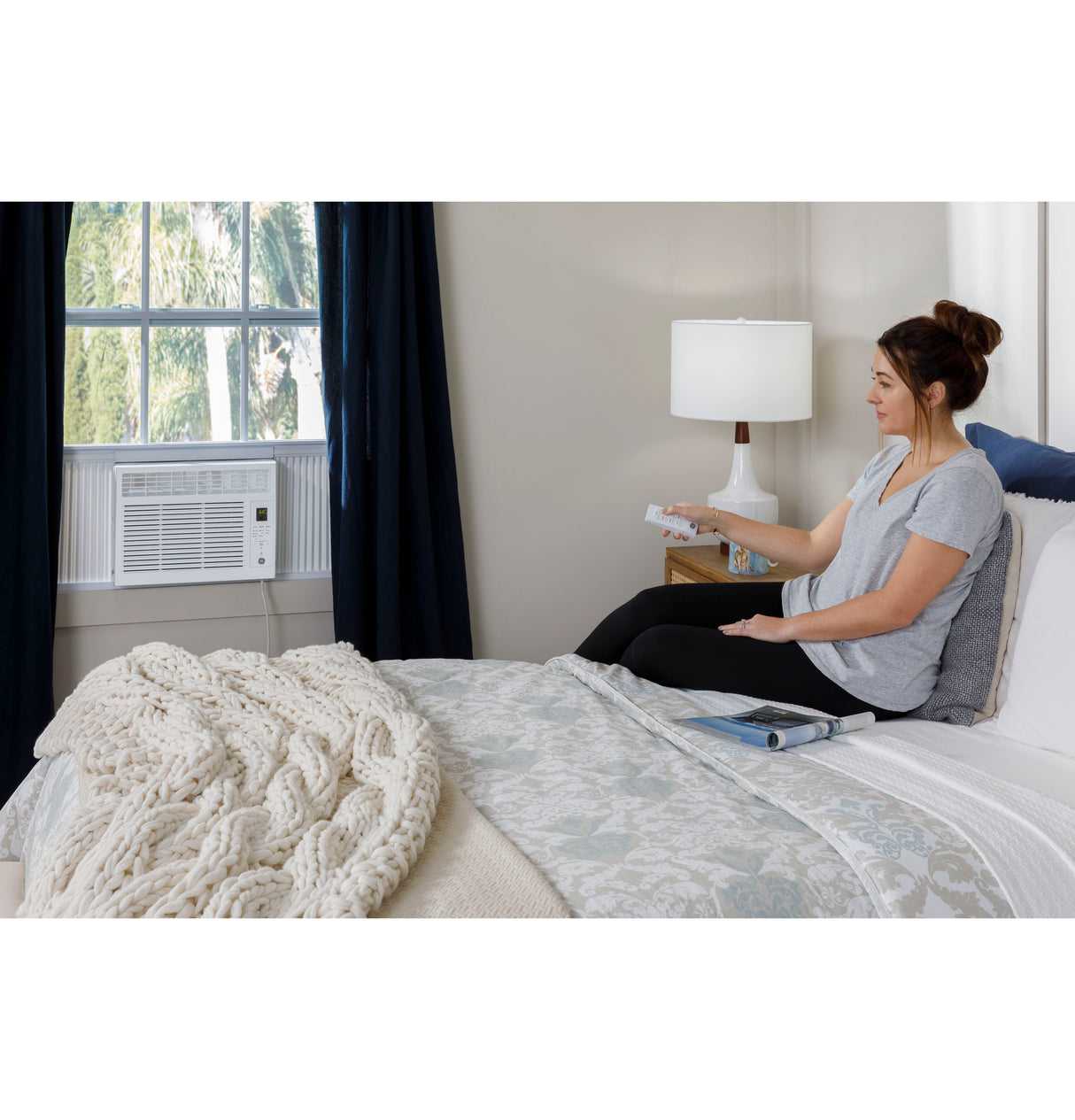 GE(R) 5,000 BTU Electronic Window Air Conditioner for Small Rooms up to 150 sq ft. - (AHW05LZ)