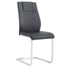 Modern Dining Chairs With Padded Seat, Metal Legs
