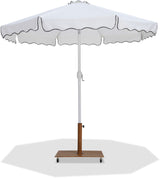 Amalfi - Aluminum Patio Umbrella - Light Brown Base / White Pole
