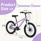 Zukka - 20" Mountain Bike With Adjustable Saddle And Suspension Fork