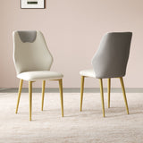 Dining Chairs (Set of 2) - Beige / Gray