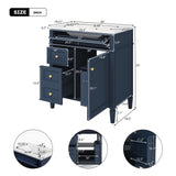 Bathroom Vanity With Top Sink, Storage Cabinet With 2 Drawers, Tip Out Drawer