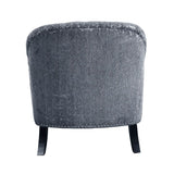 Gaura - Chair With Pillow - Dark Gray Velvet