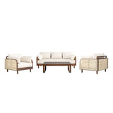 Wavefront - 4-Piece Outdoor Conversation Set With Cushions