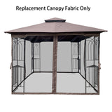Patio Double Roof Gazebo Replacement Canopy Top Fabric