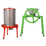Hydraulic Fruit Wine Press With Apple Crusher, Water-Powered Cider Wine Press - Green