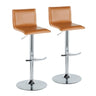 Mara - Adjustable Barstool (Set of 2) - Chrome Metal