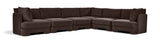 Hammond - Velvet Performance Fabric Upholstered 6 Piece Corner Sectional