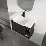 Wall Mounted Bathroom Vanity With Sink, Soft Close Door