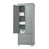 Tall Storage Cabinet With 2 Drawers For Bathroom
