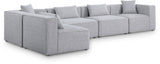 Cube - Linen 5 Piece Modular Sectional