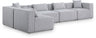 Cube - Linen 5 Piece Modular Sectional