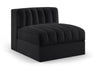 Rummi - Velvet Performance Fabric Upholstered Modular Armless Chair