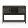 Farmhouse Entryway Table With Sliding Barn Door
