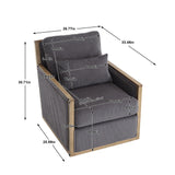 Comfy Accent Barrel Chair, 360 Degree Swivel