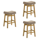 Lenon - Modern Farmhouse Wood Counter Height Kitchen Bar Stool