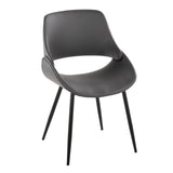 Fabrizzi - Mid-Century Modern Accent / Dining Chair (Set of 2) - Black Metal