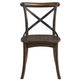 Kaelyn - Side Chair Set of 2) - Dark Oak & Black Metal