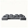 U-Shaped Sectional Sofa With Chaise Lounge And Cup Holders