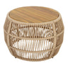 Round Side Table With Rope Frame