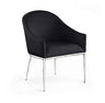 Ferro - Upholstered Dining Arm Chair With Brushed Silver Legs
