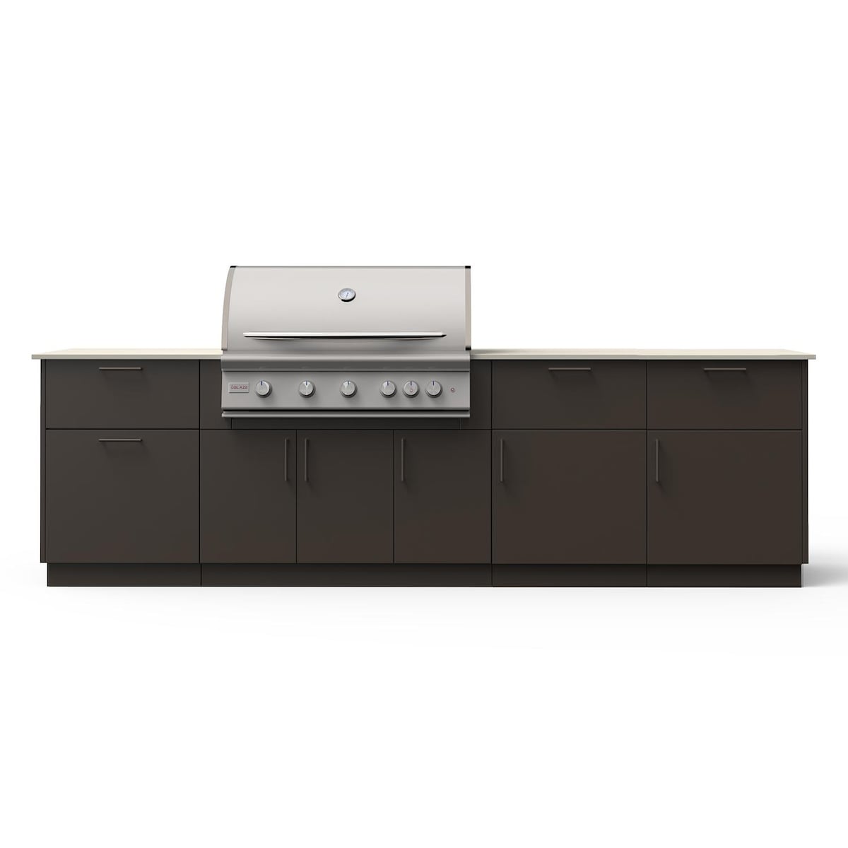 Blaze High Noon 10-Ft Outdoor Kitchen Island w/ 40-Inch LTE+ Propane Grill in Architectural Bronze w/ Aeris Countertop
