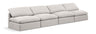 Indulge - Linen 4 Seat Modular Armless Sofa