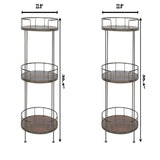 Round Butler Tray Table - Chestnut