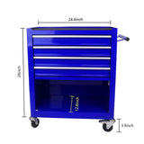 4 Drawers Multifunctional Tool Cart With Wheels