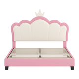 Upholstered Princess Platform Bed With Crown Headboard