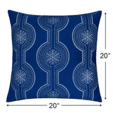 Holiday Throw Pillow With Snowflake Embroidery