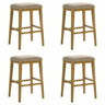 Jane - Contemporary Transitional Wood Bar Height Kitchen Bar Stool